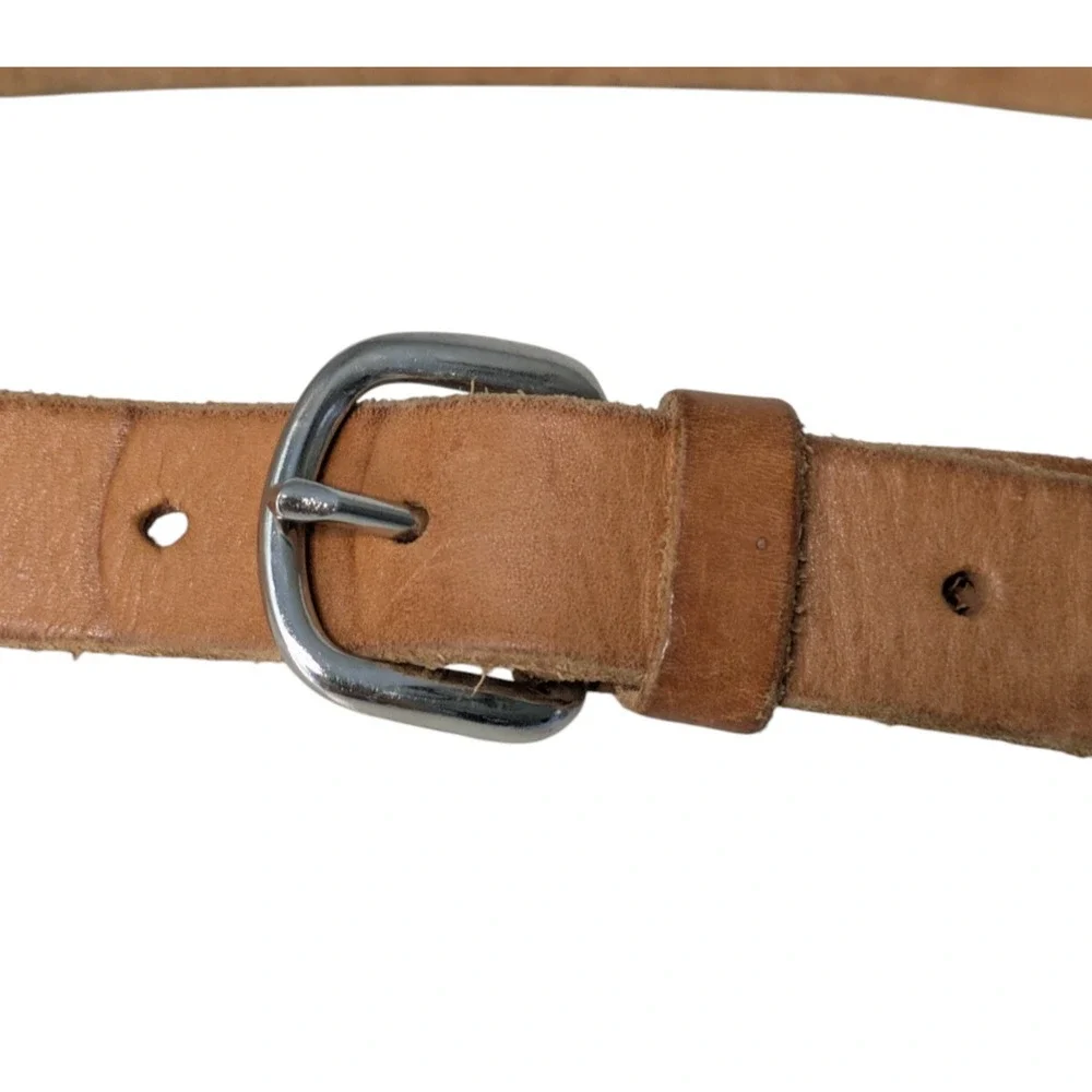 Skip Jochim Beige Tan Brown Handmade Leather Belt Evansville Indiana Bespoke
